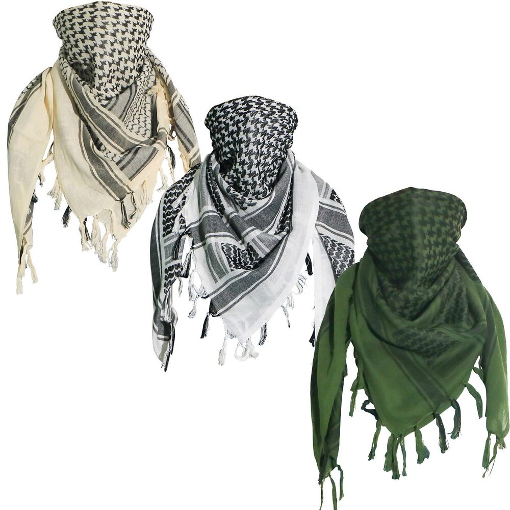 9956 Military Shemagh Tactical Desert Scarf Cotton Arab Keffiyeh Tactical